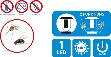 Grundig - Solární UV LED lampa proti hmyzu