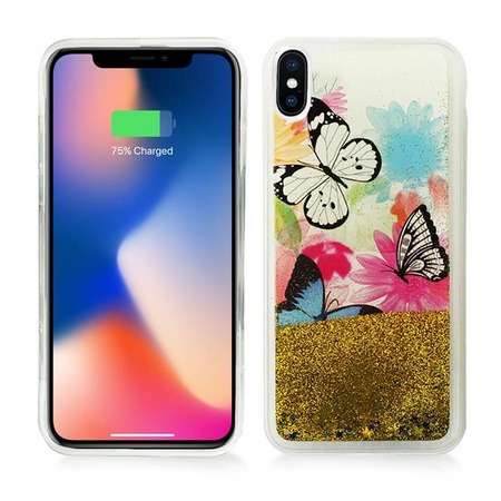 Zizo Liquid Glitter Star Case - iPhone X (Schmetterlinge)