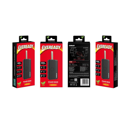 Eveready PX30B - Powerbanka 30000 mAh 2x USB-A (černá)