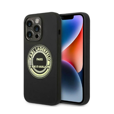 Karl Lagerfeld Silikon RSG - iPhone 14 Pro Max Tasche (schwarz)