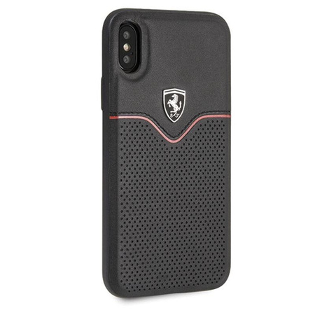 Ferrari Victory - Leather case for iPhone Xs / X (black)