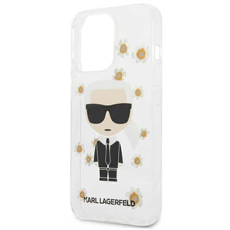 Karl Lagerfeld Iconic Karl Flower - Etui iPhone 13 Pro (przezroczysty)