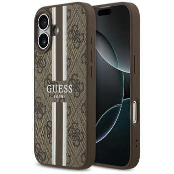 Guess 4G Printed Stripes MagSafe - Case iPhone 17 (brown)