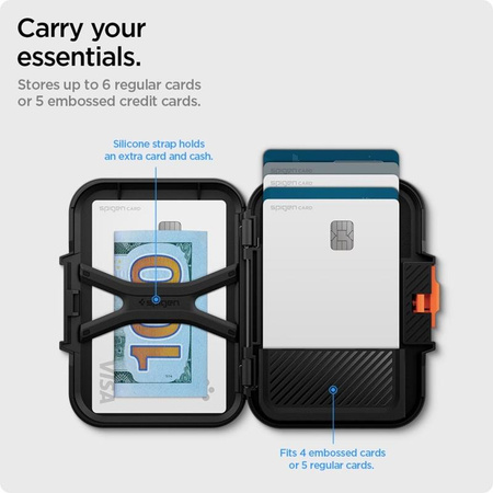 Spigen Lock Fit MagSafe - Magnetická peněženka (Black)