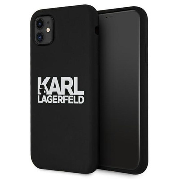 Karl Lagerfeld Silicone Stack Logo - pouzdro pro iPhone 11 (černé)