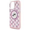Karl Lagerfeld IML Monogram Karl & Choupette Head MagSafe - Coque iPhone 16 Pro (rose)