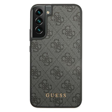 Guess 4G Metal Gold Logo - pouzdro pro Samsung Galaxy S22+ (šedé)
