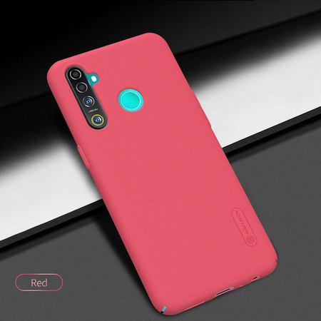 Nillkin Super Frosted Shield - Étui Realme 5 Pro / Realme Q (Rouge vif)