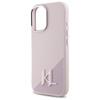 Karl Lagerfeld Silicone Shadow Metal Initial MagSafe - Hülle für iPhone 16 (rosa)