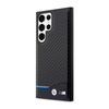 BMW Leather Carbon Blue Line - Samsung Galaxy S23 Ultra Case (black)
