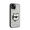 Karl Lagerfeld NFT Glitter Choupette Patch- Case for iPhone 14 Plus (Silver)