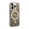 Guess 4G MagSafe - iPhone 14 Pro Tasche (Braun)