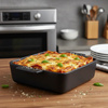 Alpina - Ceramic square ovenproof dish 26.5x20.5x6.7 cm (black)