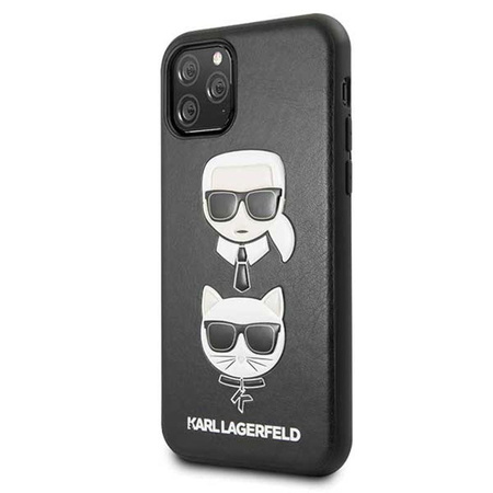 Karl Lagerfeld Embossed Case Karl & Choupette - pouzdro pro iPhone 11 Pro (černé)