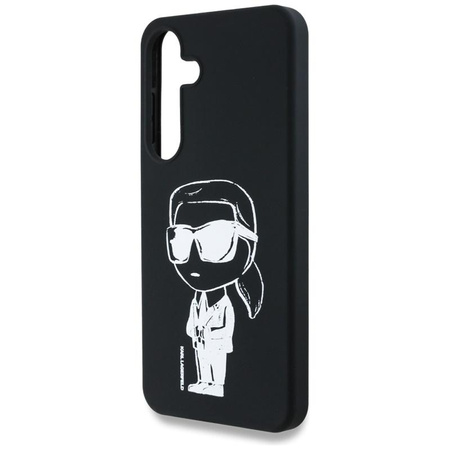 Karl Lagerfeld Silicone Graffiti Ikonik Printed Logo MagSafe - Case for Samsung Galaxy S25 (Black)