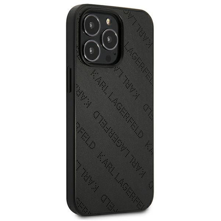 Karl Lagerfeld Perforated Allover - kryt pro iPhone 13 Pro Max (černý)