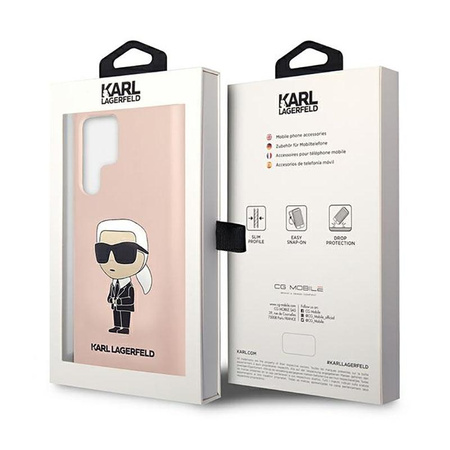 Karl Lagerfeld Silikonové pouzdro NFT Ikonik - Samsung Galaxy S23 Ultra (růžové)