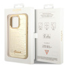 Guess Croco Collection - Coque pour iPhone 14 Pro (Or)