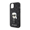 Karl Lagerfeld Saffiano Monogram NFT Ikonik - iPhone 14 Plus Case (Black)