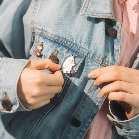 Mumin - Set aus 4 Ansteckbuttons für Kleidung oder Rucksack