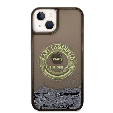 Karl Lagerfeld Liquid Glitter RSG - Case for iPhone 14 (Black)