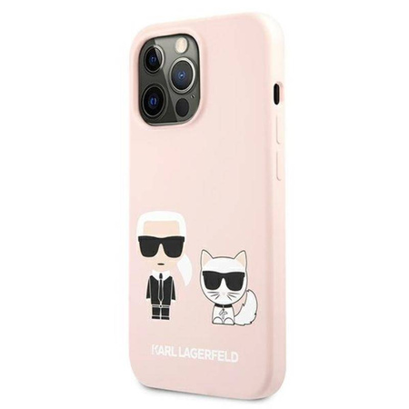 Karl Lagerfeld Slilicone Karl & Choupette - Case for iPhone 13 Pro (Pink)