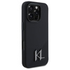 Karl Lagerfeld Silicone Shadow Metal Initial MagSafe - Case for iPhone 16 Pro (black)