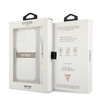 Guess 4G Stripe Brown Charm - Etui iPhone 13 (przezroczysty)