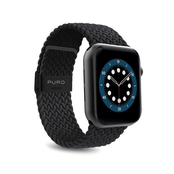 Puro Loop Band - Pletený řemínek pro Apple Watch 38/40/41 mm (černý)