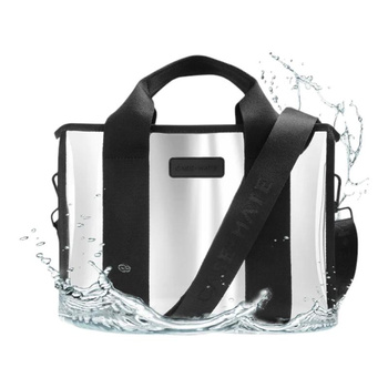 Case-Mate Mini Travel Tote Bag - Vodotěsná cestovní taška přes rameno (Stříbrný Chrom)