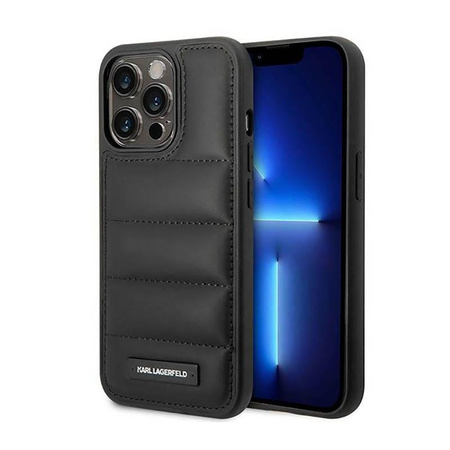 Karl Lagerfeld Puffy Elongated Logo - pouzdro pro iPhone 14 Pro (černé)