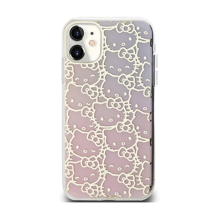 Hello Kitty IML Gradient Electrop Crowded Kitty Head - iPhone 11 Case (pink)