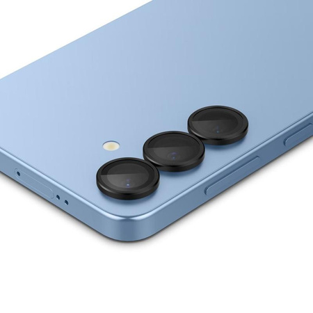 Spigen Optik Pro GLAS.TR EZ Fit kameravédő 2-Pack - Lencsevédő üveg Samsung Galaxy S25 (2 db) (Fekete)