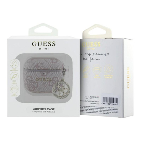 Guess 4G Strass Charm - AirPods 4 tok (rózsaszín)