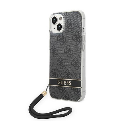Guess 4G Print Cord - tok zsinórral iPhone 14 (fekete)