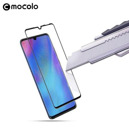 Mocolo 3D 9H Full Glue - Voller Bildschirmschutz Glas für Huawei P30 Lite (Schwarz)