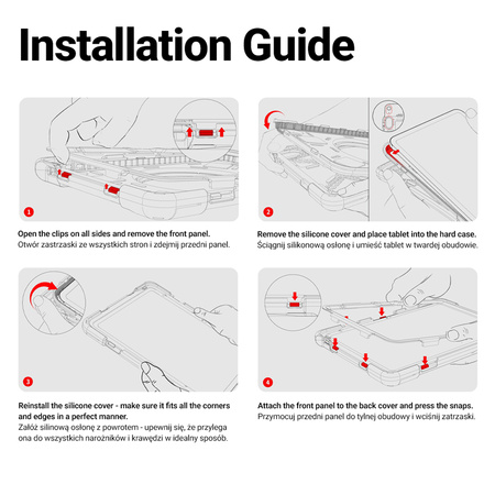 Crong Defender Plus - Panzerhülle für Samsung Galaxy Tab Active5 Pro 10.1" (schwarz)