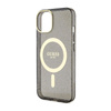 Guess Glitter Gold MagSafe - iPhone 14 Tasche (Schwarz)