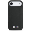 Custodia MagSafe per iPhone Air con logo trapuntato BMW M (nera)