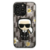 Karl Lagerfeld Iconic Karl Flower - pouzdro pro iPhone 13 Pro (šedé)