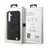 BMW Leather Half Textured & Circle MagSafe - Etui Samsung Galaxy S24+ (czarny)
