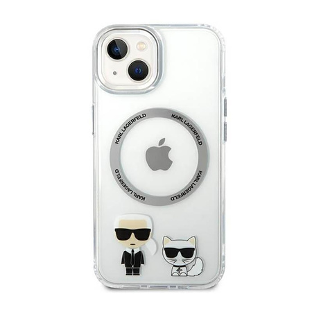 Karl Lagerfeld Karl & Choupette Alumínium MagSafe - iPhone 14 tok (átlátszó)