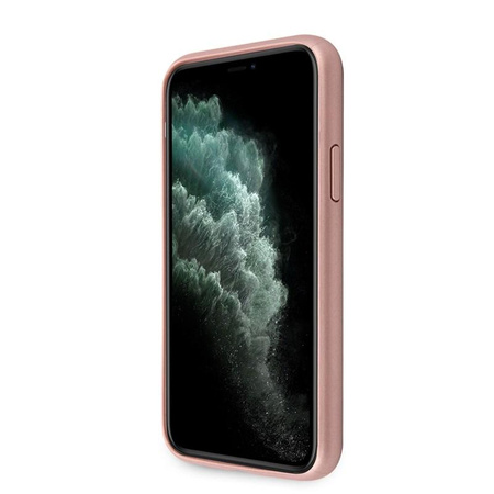 Guess Saffiano 4G Circle Logo - iPhone 11 Pro Case (pink)