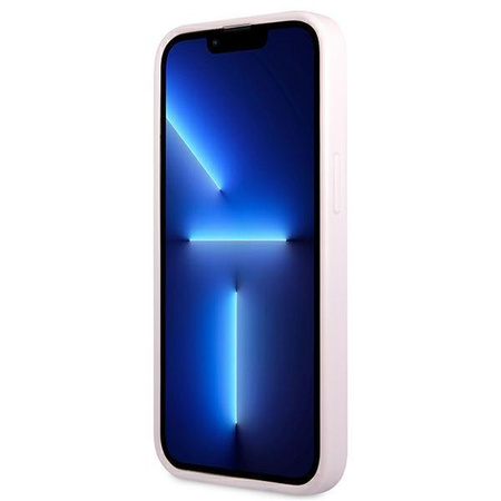 Guess Saffiano Hot Stamp & Metal Logo - Hülle für iPhone 13 Pro (lila)