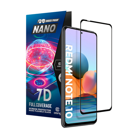 Crong 7D Nano-Flexglas – Unzerbrechliches 9H-Hybridglas für den gesamten Bildschirm des Xiaomi Redmi Note 10 5G