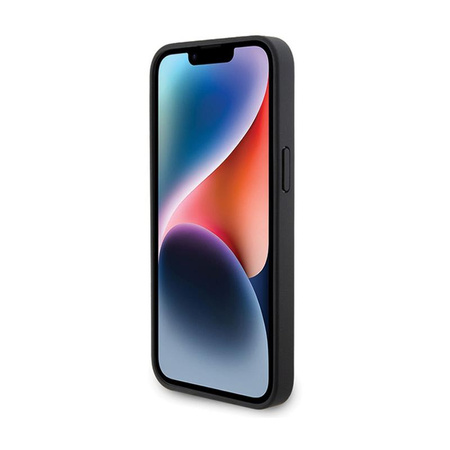 BMW Leather Carbon Blue Line - Tasche für das iPhone 15 Pro Max (schwarz)