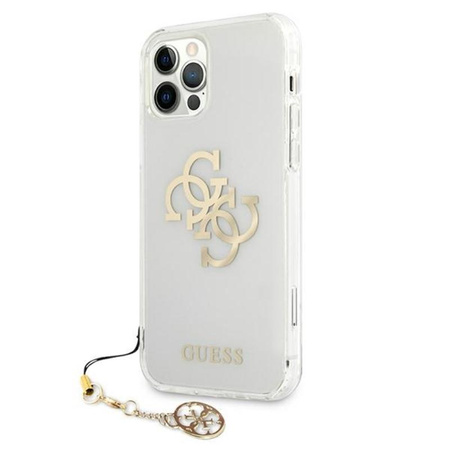 Guess 4G Big Logo Charm - iPhone 12 Pro Max Hülle (gold charms)