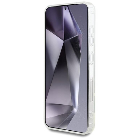 Karl Lagerfeld Button Karl & Choupette Heads Printed Logo MagSafe - Hülle für Samsung Galaxy S25 (Weiß)