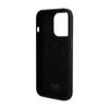 Karl Lagerfeld Silicone Ikonik Metal Pin - Coque iPhone 15 Pro (noir)
