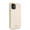 Guess Saffiano 4G Circle Logo - iPhone 11 Tasche (Gold)